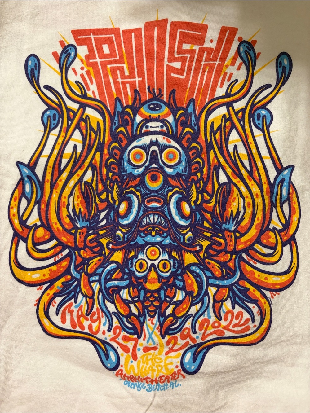 Phish 2022 Orange Beach AL Concert Shirt - Drew Millward Art Size 3XL
